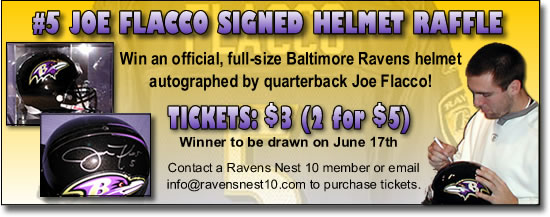 Flacco Helmet Raffle